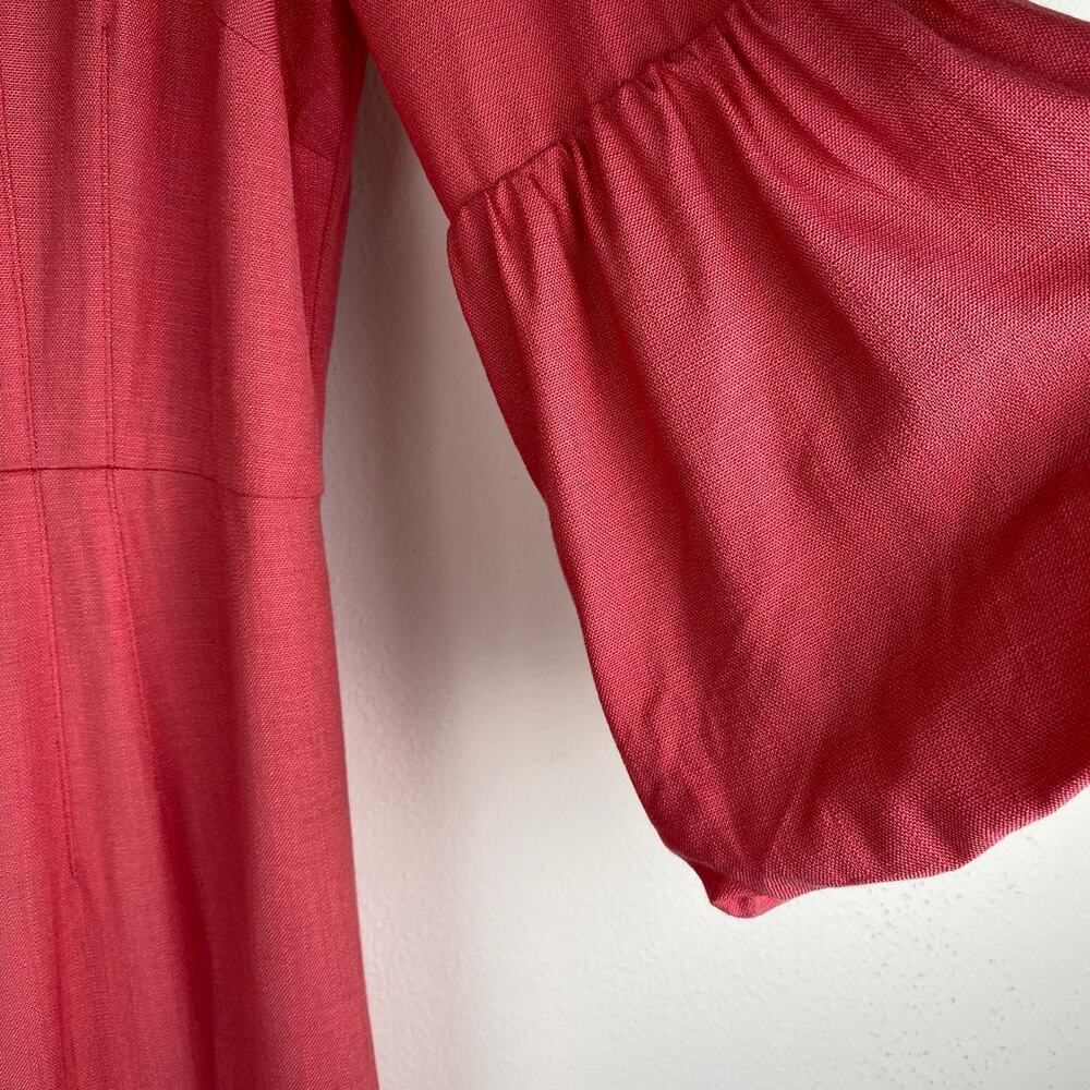 Veronica Beard Amalita Coral Pink Sheath Midi Dress Size 10 - Picture 9 of 15